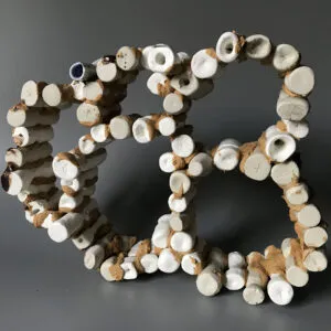 陶艺作品《拼合》作者:陈进群